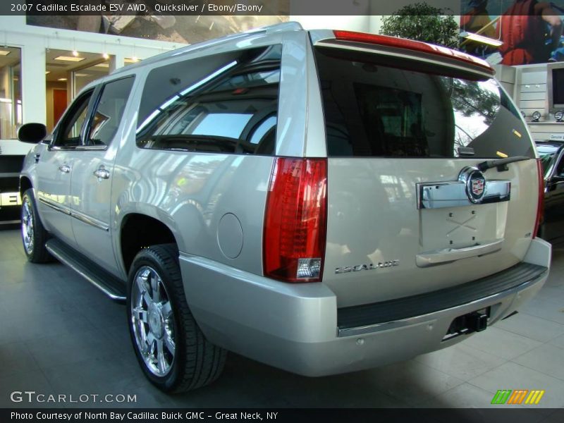 Quicksilver / Ebony/Ebony 2007 Cadillac Escalade ESV AWD