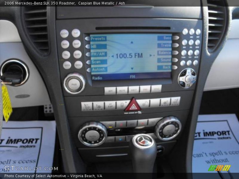 Caspian Blue Metallic / Ash 2006 Mercedes-Benz SLK 350 Roadster