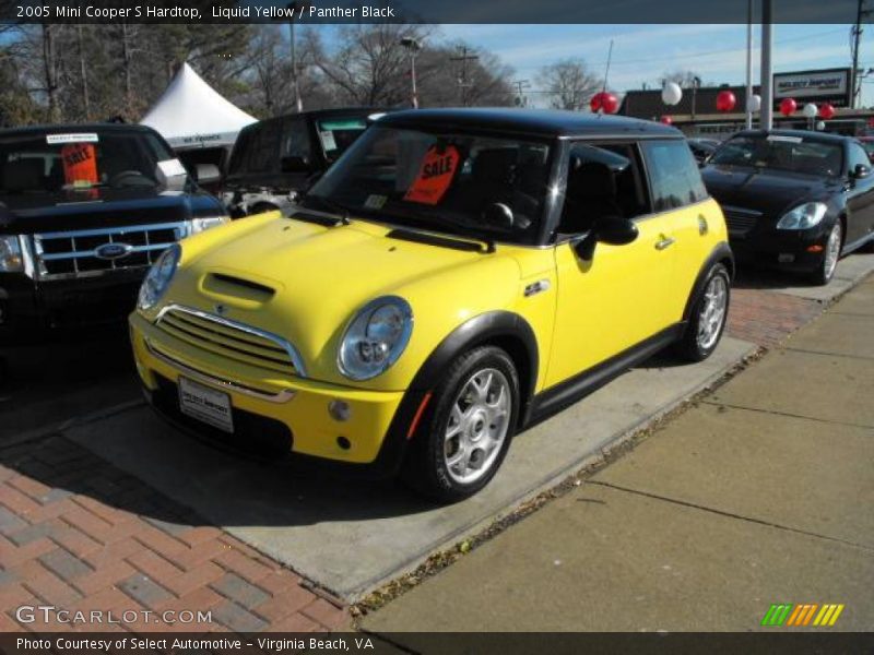 Liquid Yellow / Panther Black 2005 Mini Cooper S Hardtop
