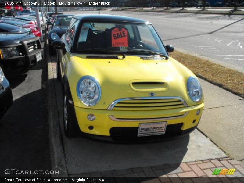 Liquid Yellow / Panther Black 2005 Mini Cooper S Hardtop