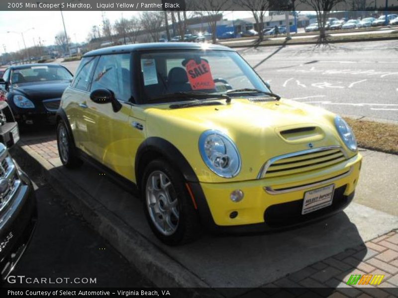 Liquid Yellow / Panther Black 2005 Mini Cooper S Hardtop