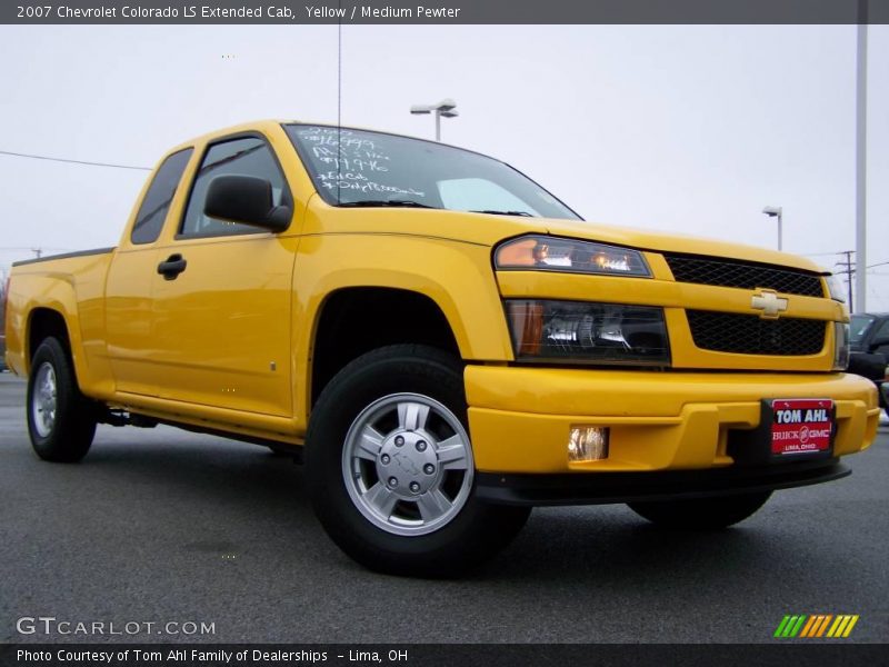 Yellow / Medium Pewter 2007 Chevrolet Colorado LS Extended Cab
