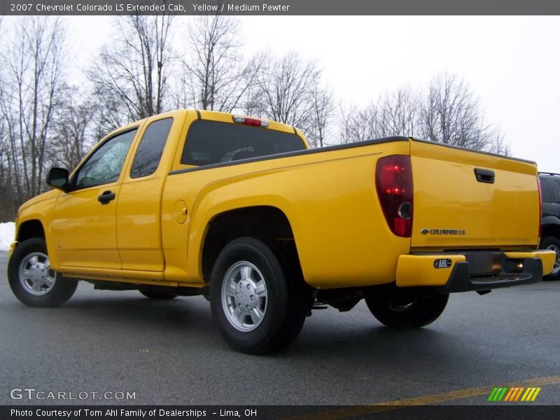 Yellow / Medium Pewter 2007 Chevrolet Colorado LS Extended Cab