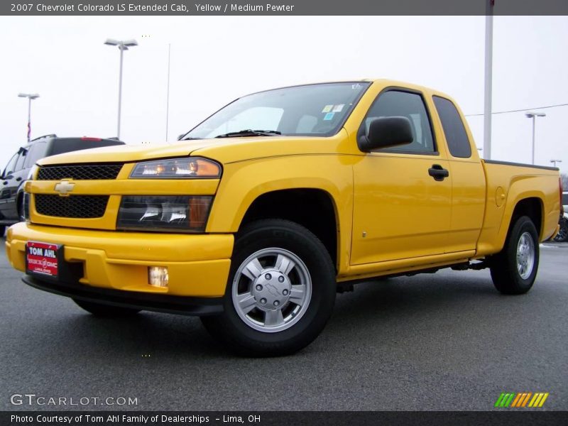 Yellow / Medium Pewter 2007 Chevrolet Colorado LS Extended Cab