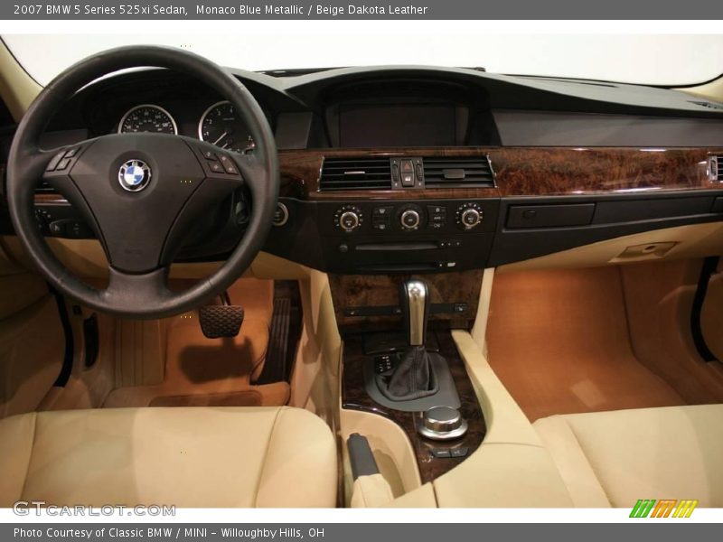 Monaco Blue Metallic / Beige Dakota Leather 2007 BMW 5 Series 525xi Sedan