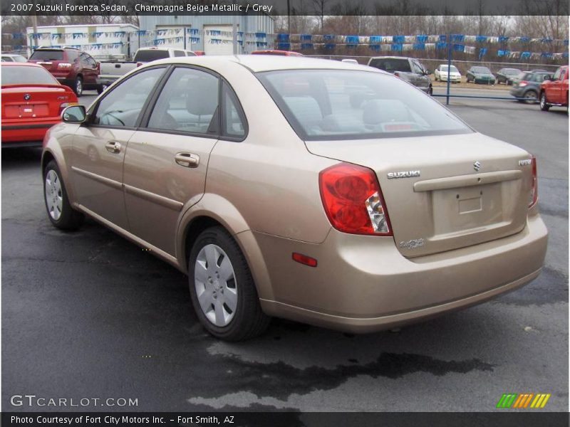 Champagne Beige Metallic / Grey 2007 Suzuki Forenza Sedan