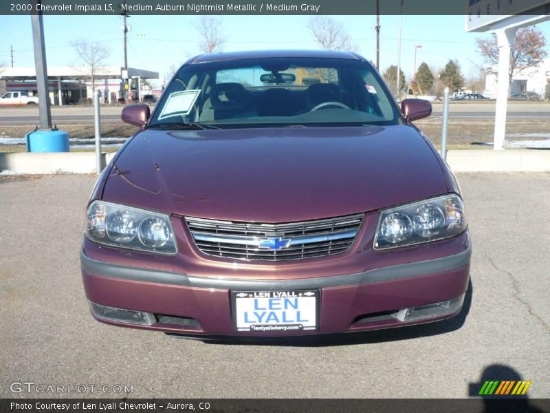 Medium Auburn Nightmist Metallic / Medium Gray 2000 Chevrolet Impala LS