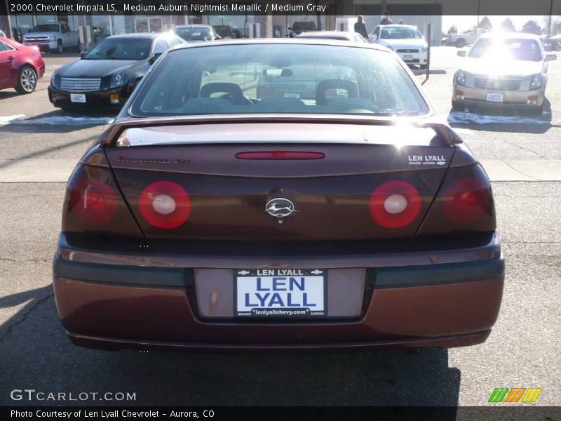 Medium Auburn Nightmist Metallic / Medium Gray 2000 Chevrolet Impala LS