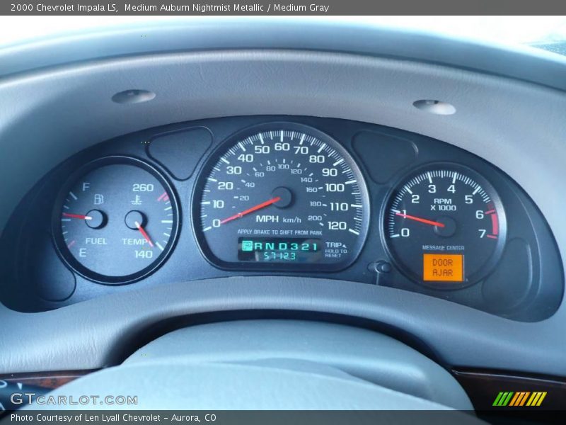 Medium Auburn Nightmist Metallic / Medium Gray 2000 Chevrolet Impala LS