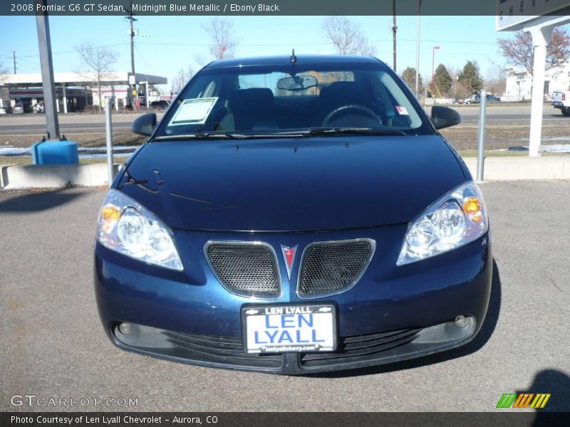 Midnight Blue Metallic / Ebony Black 2008 Pontiac G6 GT Sedan