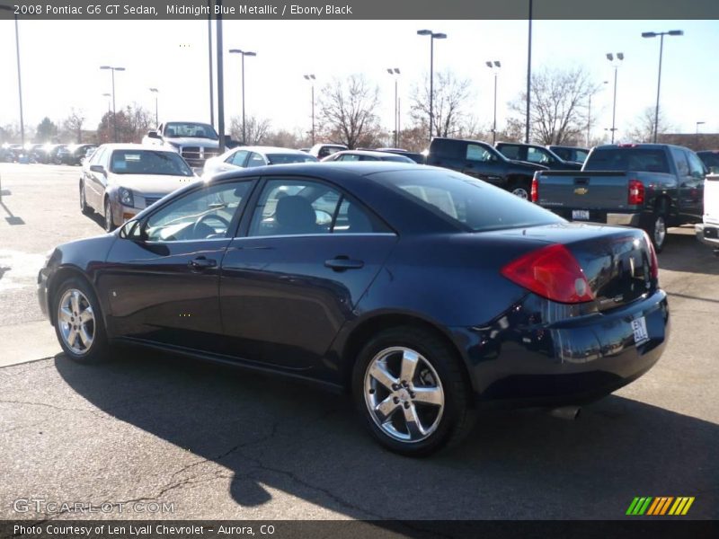 Midnight Blue Metallic / Ebony Black 2008 Pontiac G6 GT Sedan