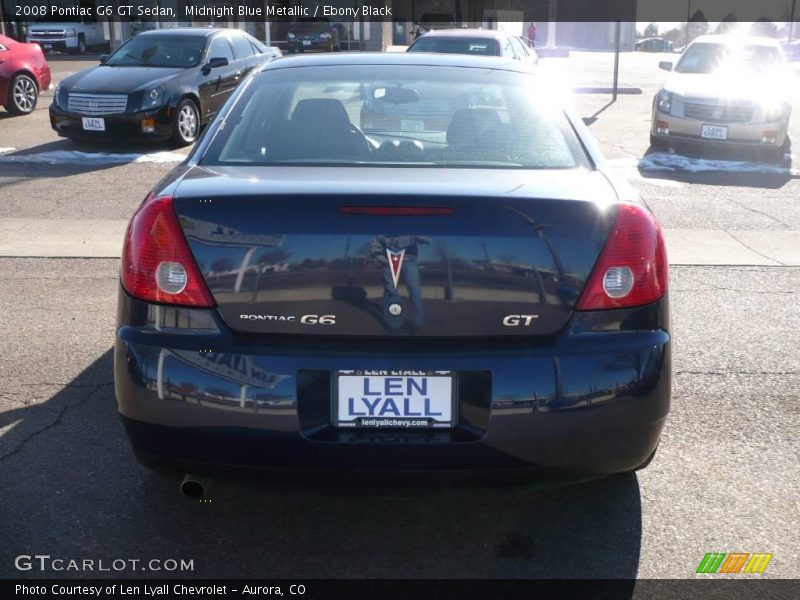 Midnight Blue Metallic / Ebony Black 2008 Pontiac G6 GT Sedan