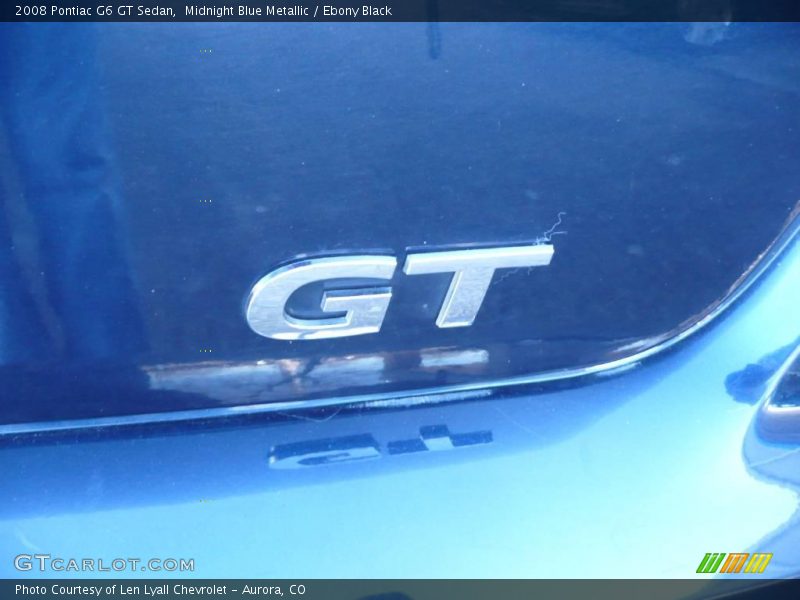 Midnight Blue Metallic / Ebony Black 2008 Pontiac G6 GT Sedan