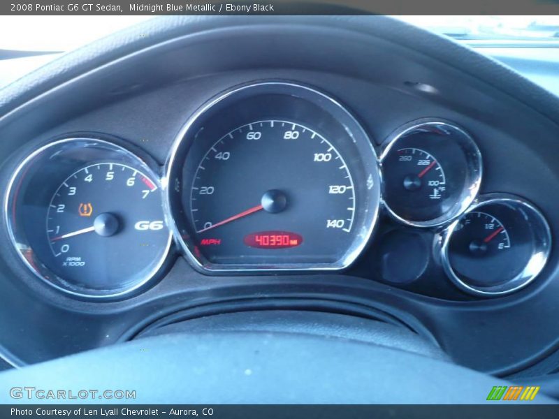 Midnight Blue Metallic / Ebony Black 2008 Pontiac G6 GT Sedan