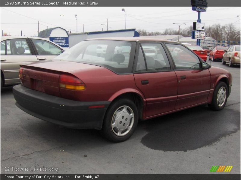 Medium Red / Gray 1993 Saturn S Series SL1 Sedan
