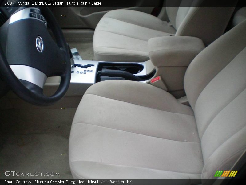 Purple Rain / Beige 2007 Hyundai Elantra GLS Sedan