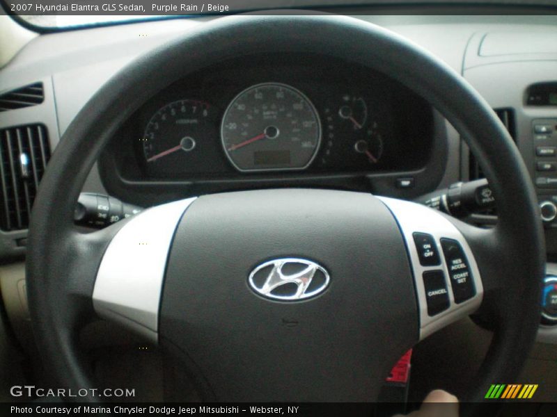 Purple Rain / Beige 2007 Hyundai Elantra GLS Sedan