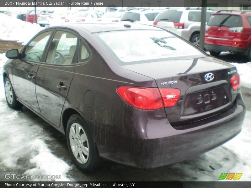 Purple Rain / Beige 2007 Hyundai Elantra GLS Sedan