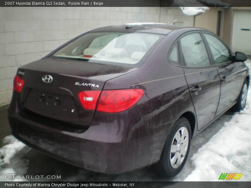 Purple Rain / Beige 2007 Hyundai Elantra GLS Sedan