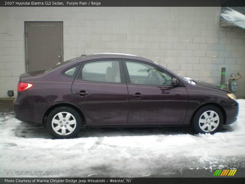 Purple Rain / Beige 2007 Hyundai Elantra GLS Sedan