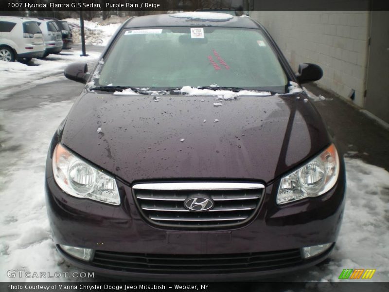 Purple Rain / Beige 2007 Hyundai Elantra GLS Sedan
