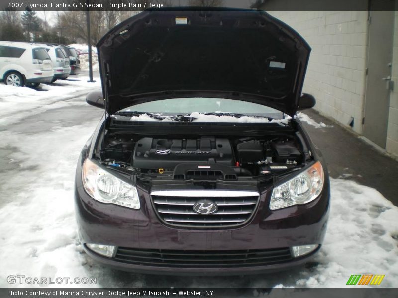 Purple Rain / Beige 2007 Hyundai Elantra GLS Sedan
