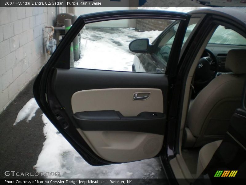 Purple Rain / Beige 2007 Hyundai Elantra GLS Sedan