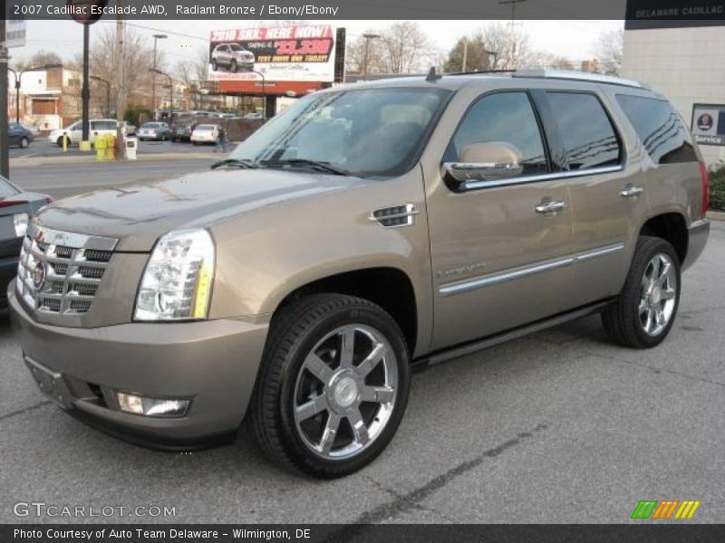 Radiant Bronze / Ebony/Ebony 2007 Cadillac Escalade AWD