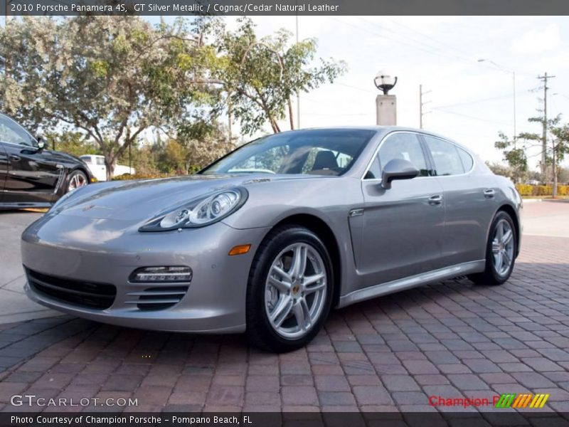 GT Silver Metallic / Cognac/Cedar Natural Leather 2010 Porsche Panamera 4S