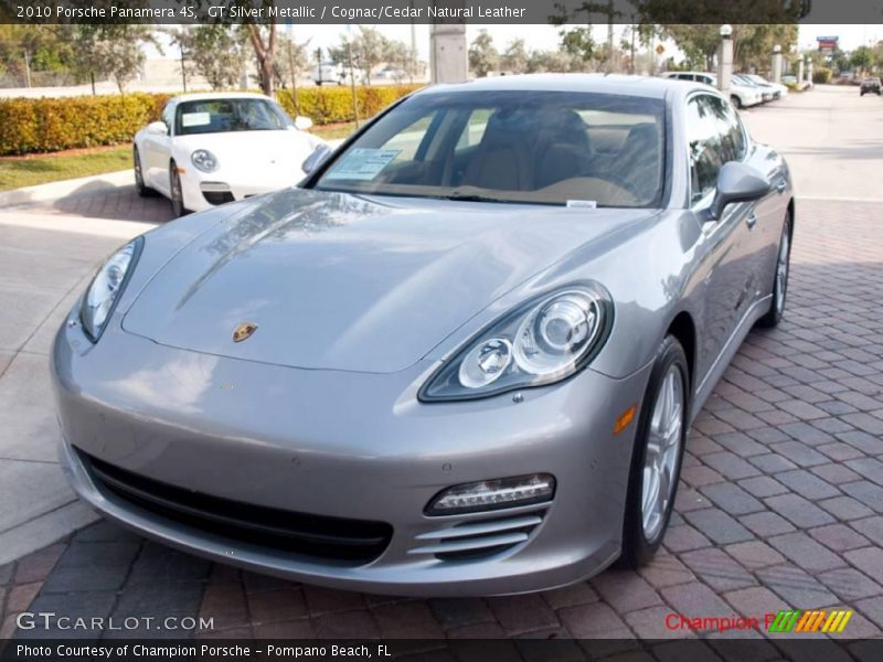 GT Silver Metallic / Cognac/Cedar Natural Leather 2010 Porsche Panamera 4S