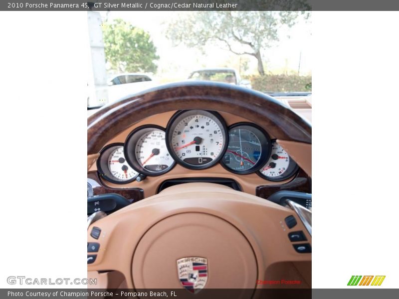 GT Silver Metallic / Cognac/Cedar Natural Leather 2010 Porsche Panamera 4S