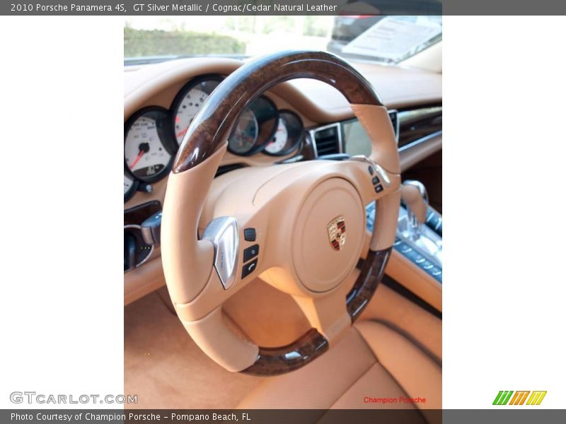 GT Silver Metallic / Cognac/Cedar Natural Leather 2010 Porsche Panamera 4S