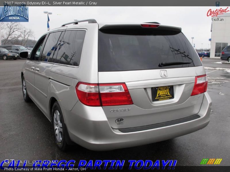 Silver Pearl Metallic / Gray 2007 Honda Odyssey EX-L