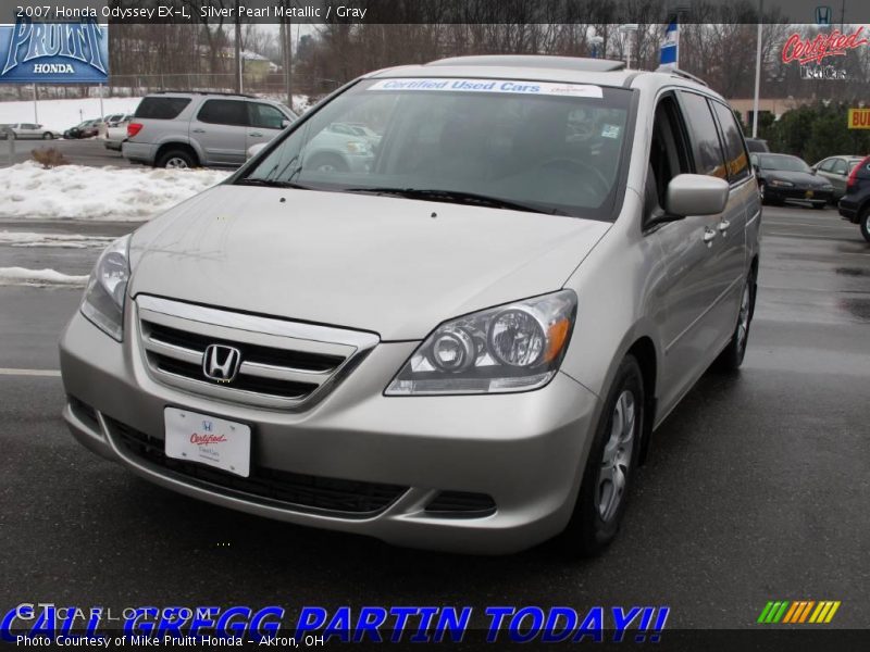 Silver Pearl Metallic / Gray 2007 Honda Odyssey EX-L