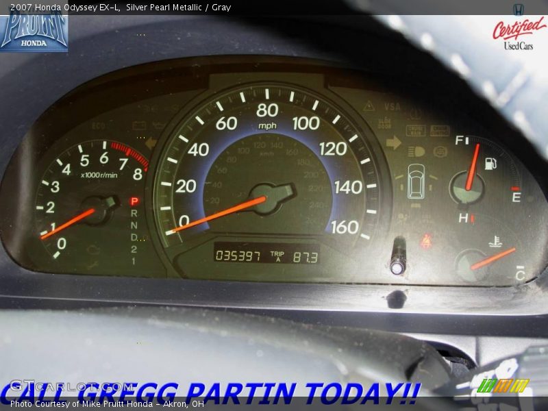 Silver Pearl Metallic / Gray 2007 Honda Odyssey EX-L