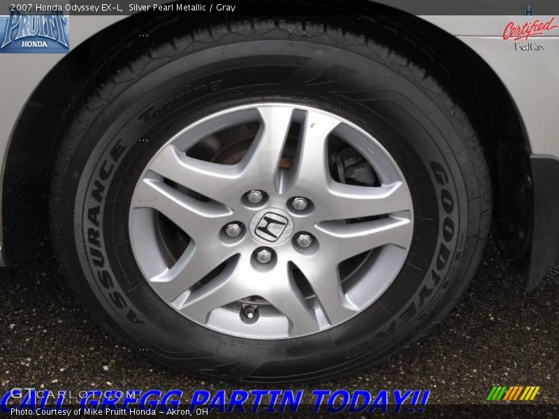 Silver Pearl Metallic / Gray 2007 Honda Odyssey EX-L