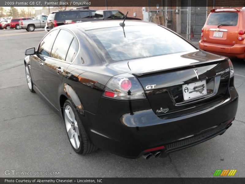 Panther Black / Onyx/Red 2009 Pontiac G8 GT