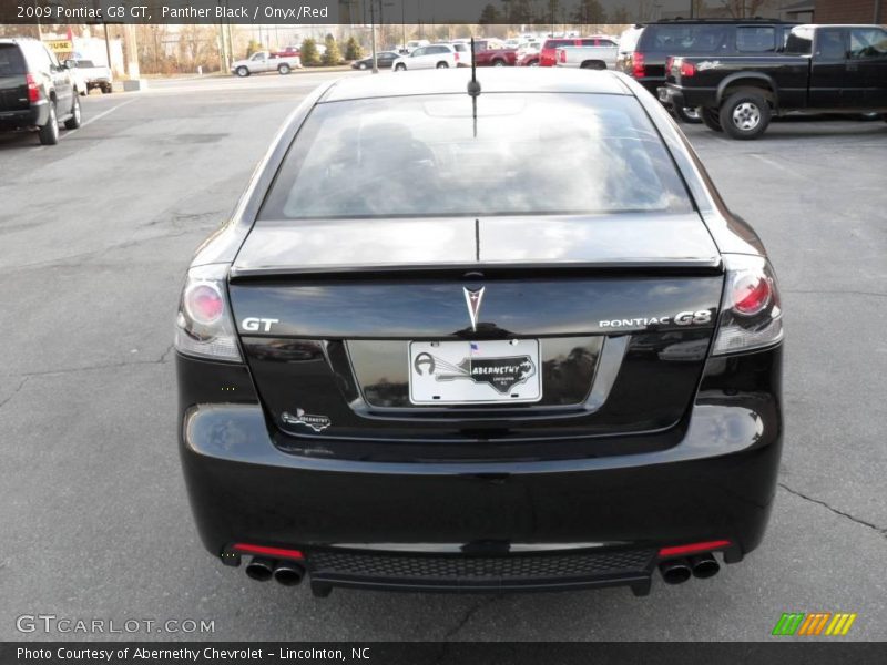 Panther Black / Onyx/Red 2009 Pontiac G8 GT