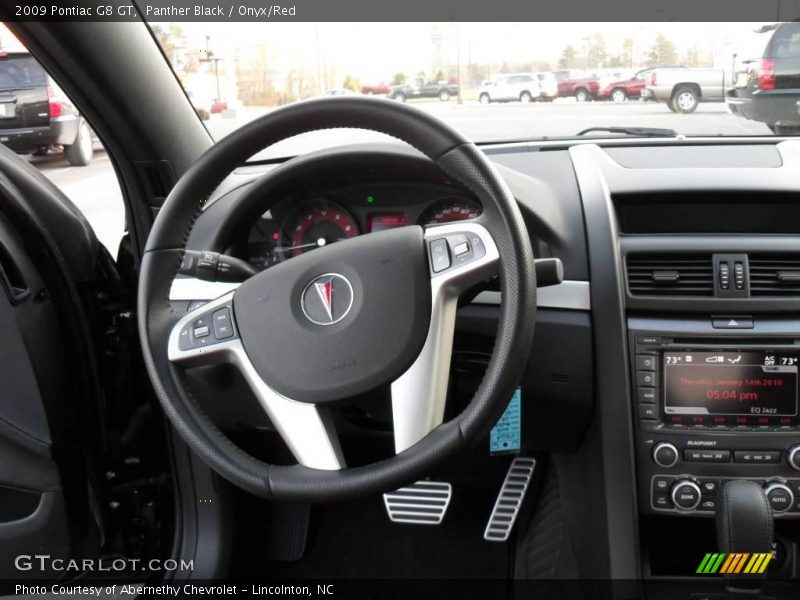 Panther Black / Onyx/Red 2009 Pontiac G8 GT