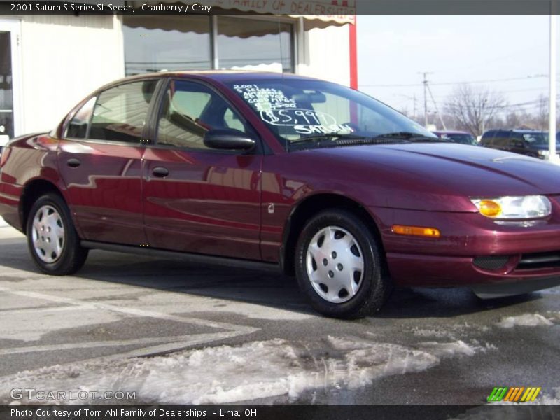 Cranberry / Gray 2001 Saturn S Series SL Sedan