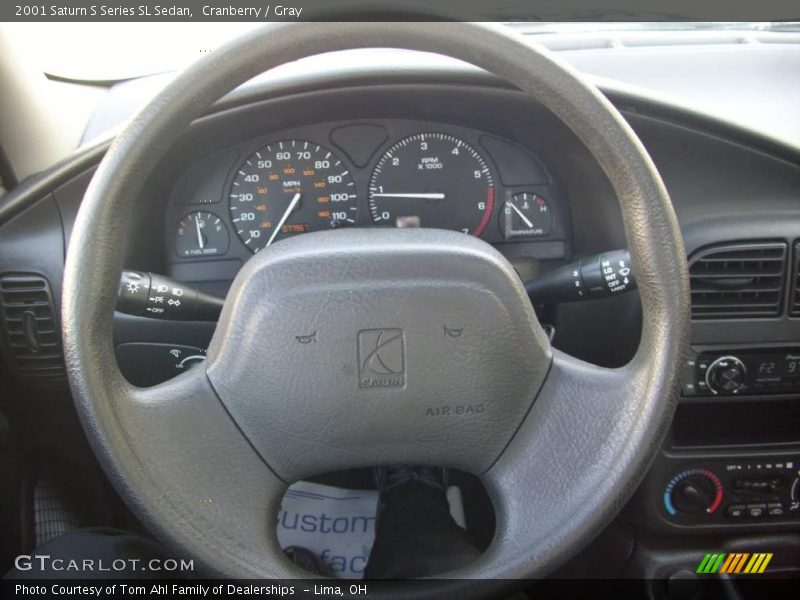 Cranberry / Gray 2001 Saturn S Series SL Sedan