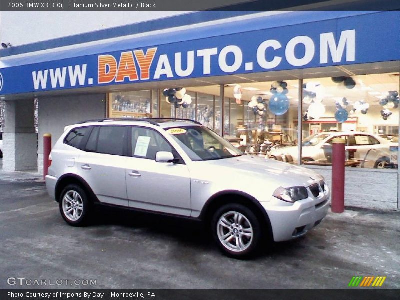 Titanium Silver Metallic / Black 2006 BMW X3 3.0i