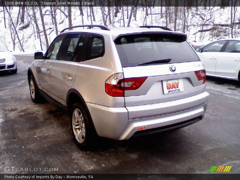 Titanium Silver Metallic / Black 2006 BMW X3 3.0i