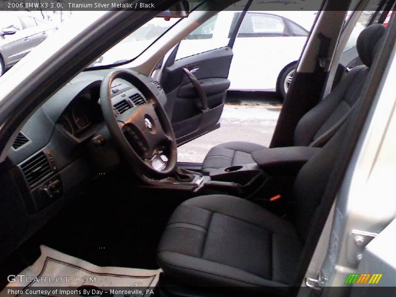 Titanium Silver Metallic / Black 2006 BMW X3 3.0i