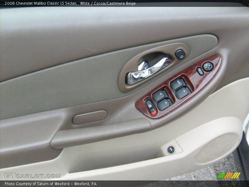 White / Cocoa/Cashmere Beige 2008 Chevrolet Malibu Classic LS Sedan