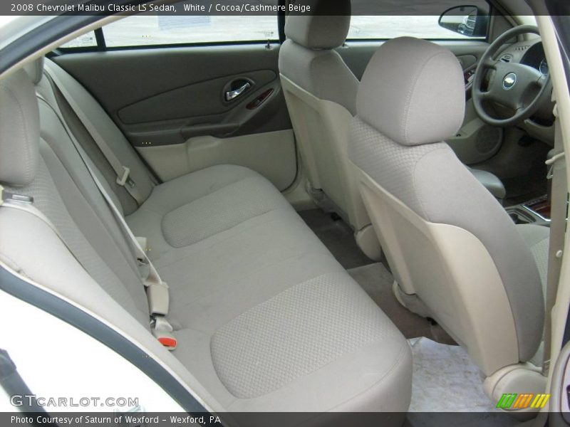 White / Cocoa/Cashmere Beige 2008 Chevrolet Malibu Classic LS Sedan