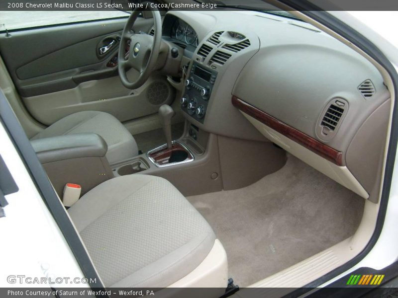 White / Cocoa/Cashmere Beige 2008 Chevrolet Malibu Classic LS Sedan