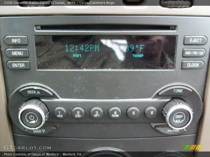 White / Cocoa/Cashmere Beige 2008 Chevrolet Malibu Classic LS Sedan