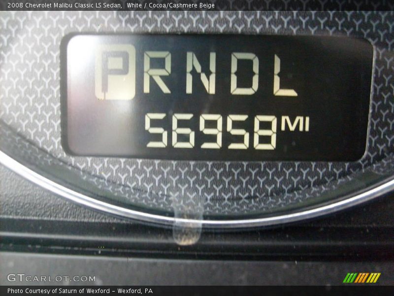 White / Cocoa/Cashmere Beige 2008 Chevrolet Malibu Classic LS Sedan