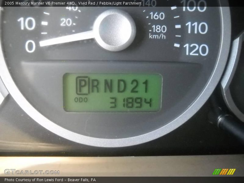 Vivid Red / Pebble/Light Parchment 2005 Mercury Mariner V6 Premier 4WD